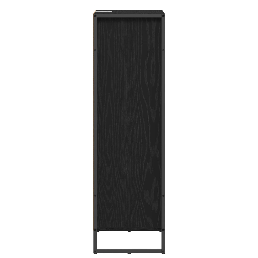 Badeværelsesskab Sort eg 40 x 30 x 100 cm Konstrueret træ