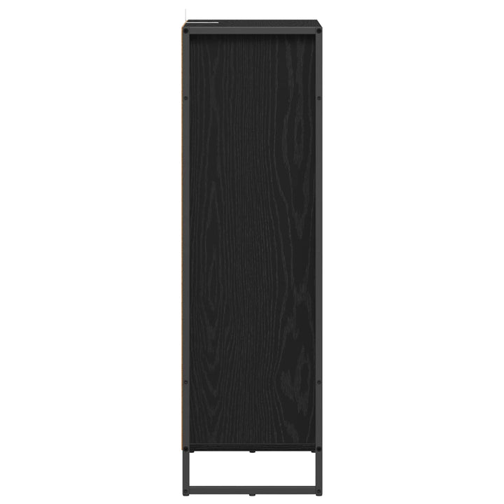 Badeværelsesskab Sort eg 40 x 30 x 100 cm Konstrueret træ