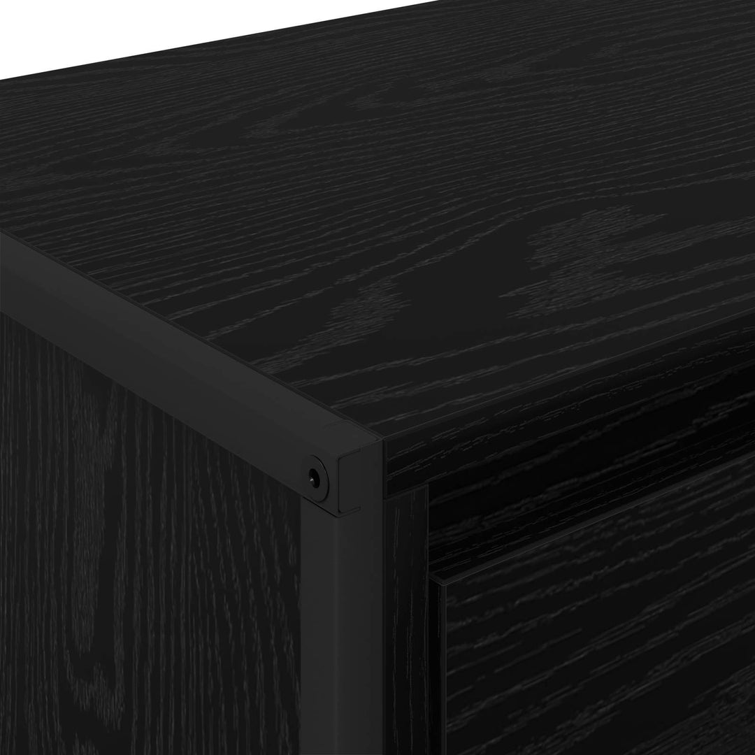 TV-skab med skuffe Sort eg 100 x 36 x 49,5 cm Konstrueret træ