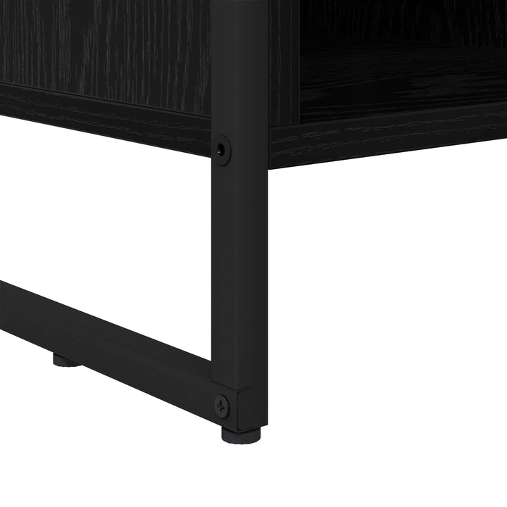 TV-skab med skuffe Sort eg 100 x 36 x 49,5 cm Konstrueret træ