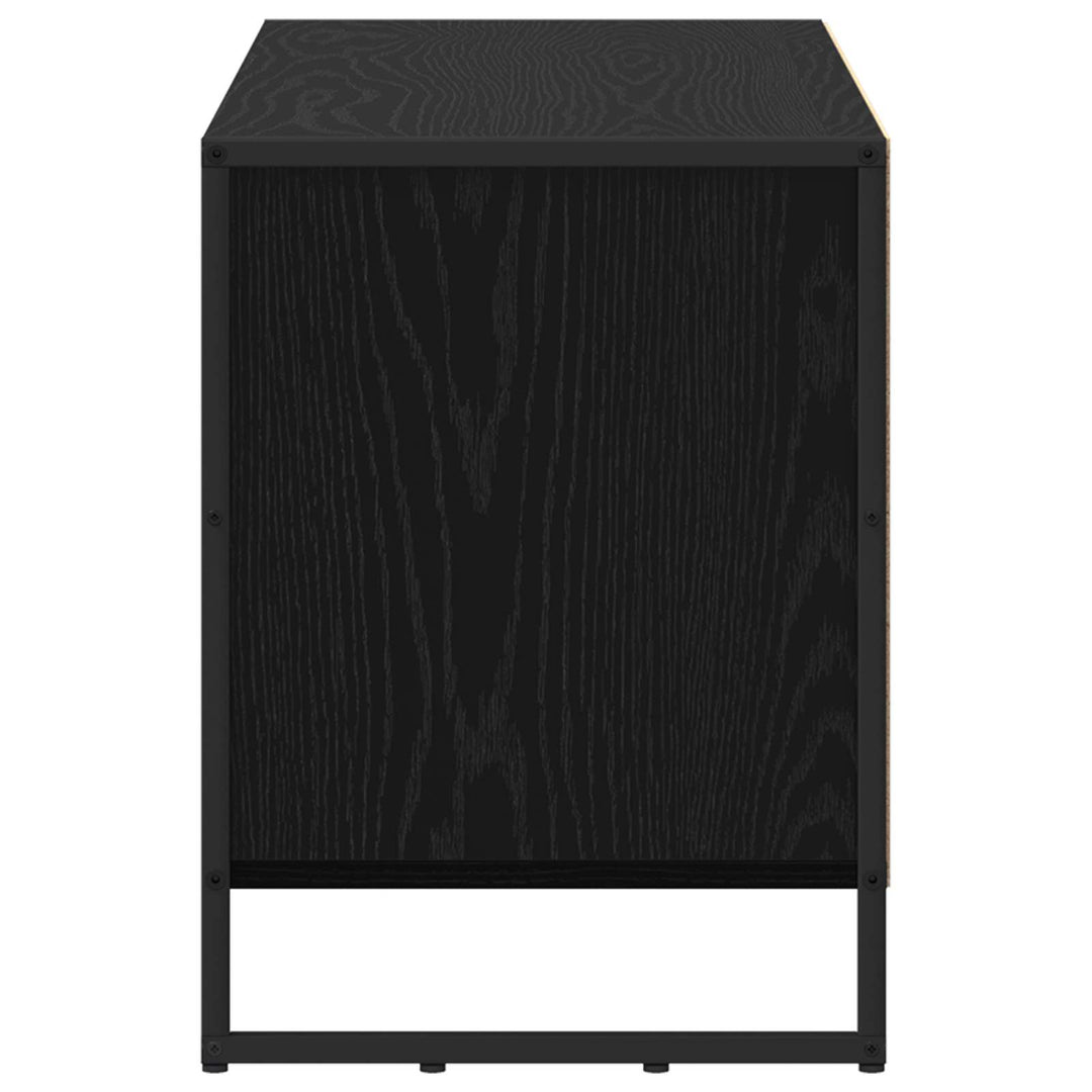 TV-skab med skuffe Sort eg 100 x 36 x 49,5 cm Konstrueret træ