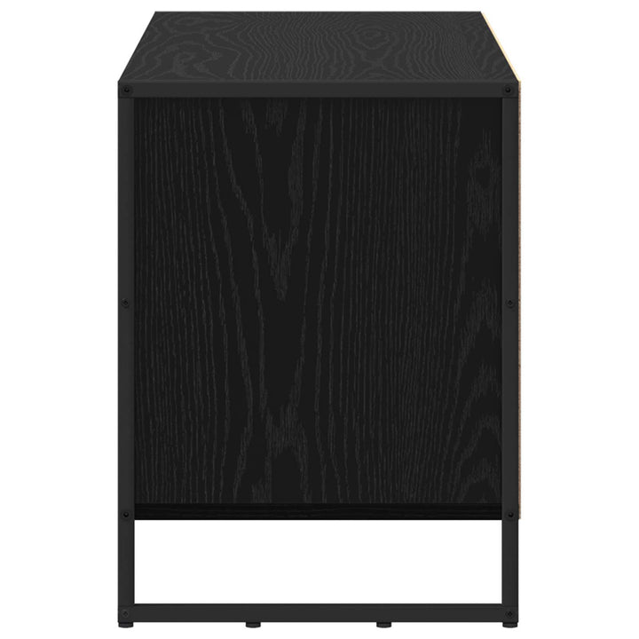 TV-skab med skuffe Sort eg 100 x 36 x 49,5 cm Konstrueret træ
