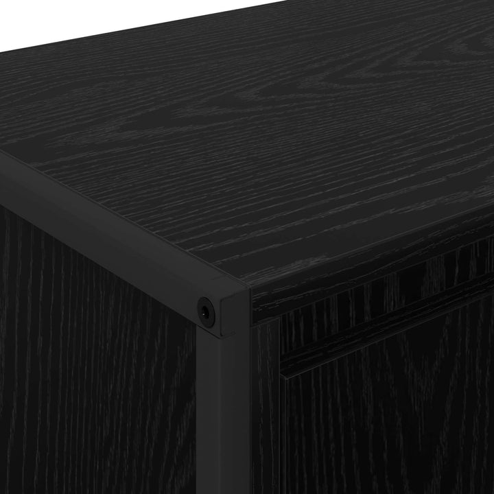 TV-skab Sort eg 140 x 36 x 49.5 cm Konstrueret træ