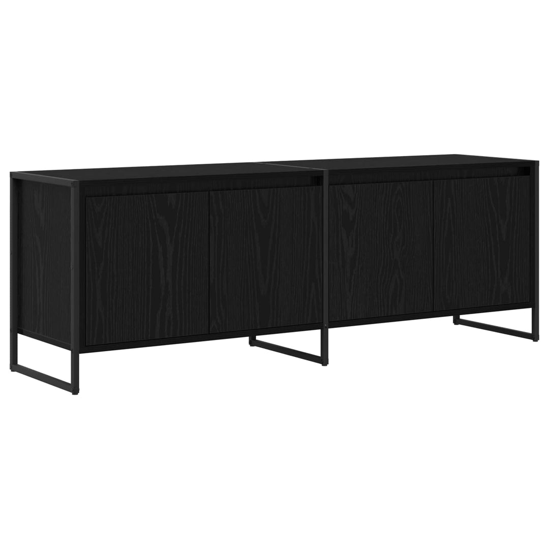 TV-skab Sort eg 140 x 36 x 49.5 cm Konstrueret træ