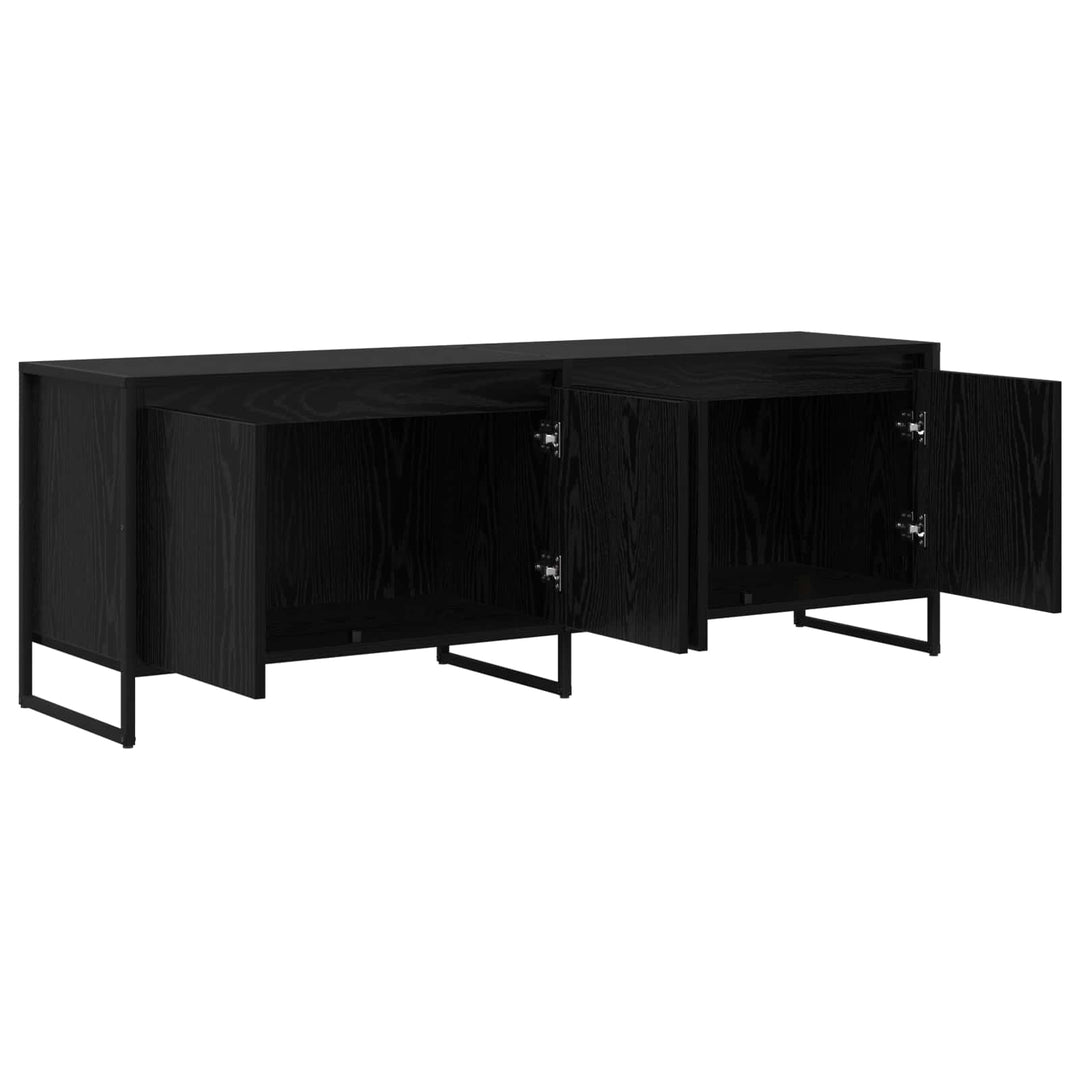 TV-skab Sort eg 140 x 36 x 49.5 cm Konstrueret træ