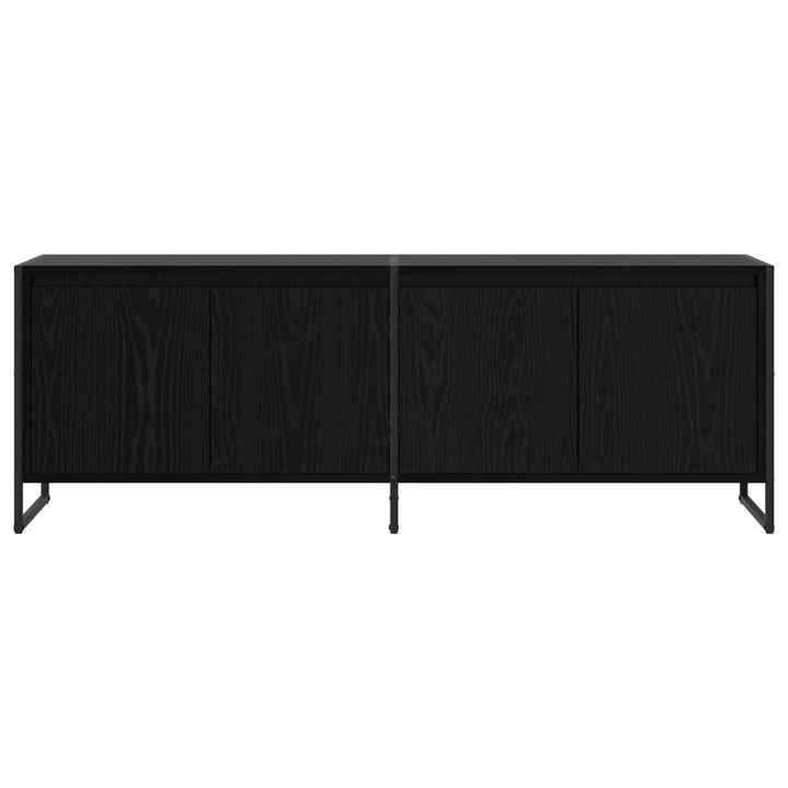 TV-skab Sort eg 140 x 36 x 49.5 cm Konstrueret træ
