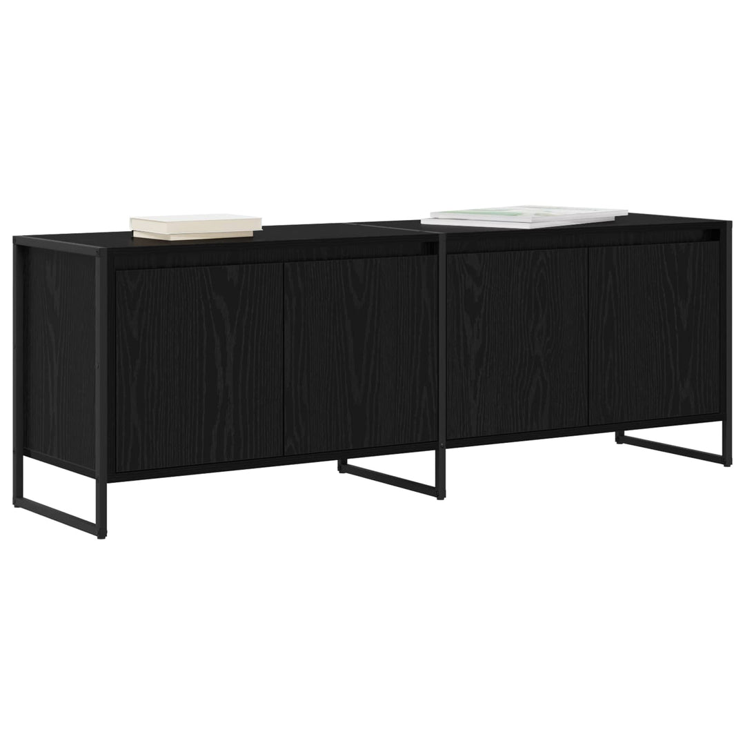 TV-skab Sort eg 140 x 36 x 49.5 cm Konstrueret træ