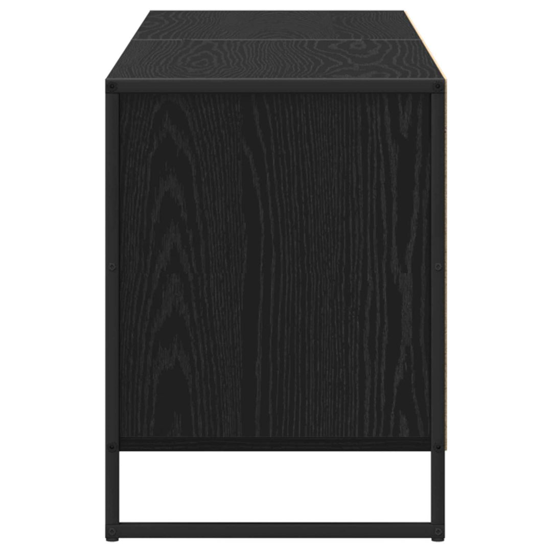TV-skab Sort eg 140 x 36 x 49.5 cm Konstrueret træ