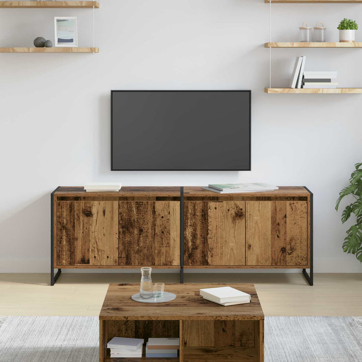 TV-skab Gammelt træ 140 x 36 x 49.5 cm Konstrueret træ