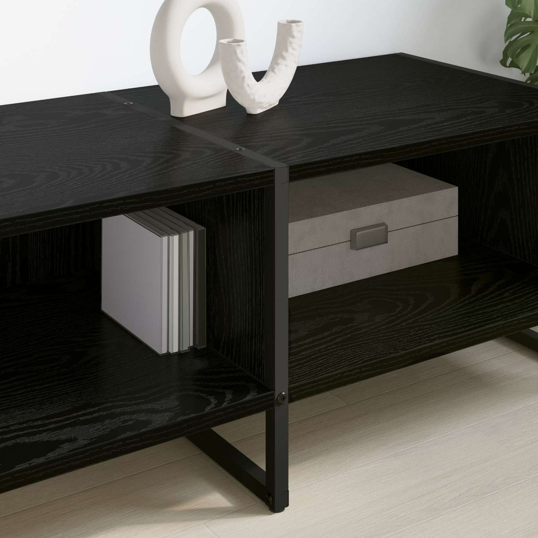 TV-skab Sort eg 170.5 x 36 x 30.5 cm Konstrueret træ