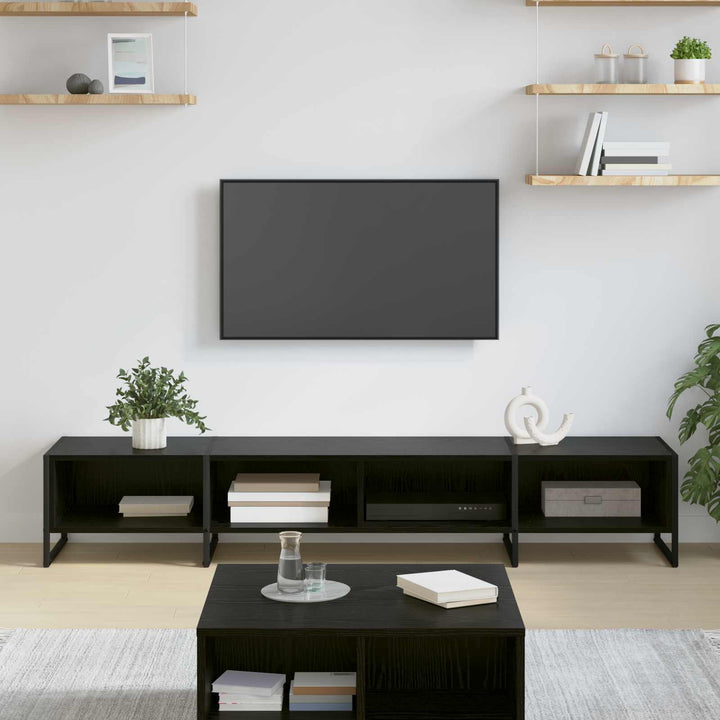 TV-skab Sort eg 170.5 x 36 x 30.5 cm Konstrueret træ