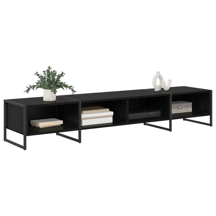 TV-skab Sort eg 170.5 x 36 x 30.5 cm Konstrueret træ