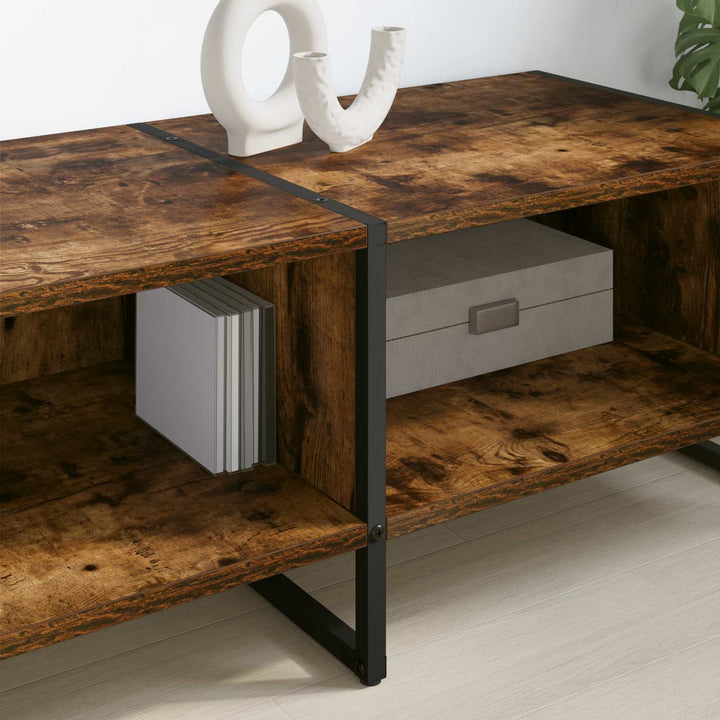 TV-skab 170.5 x 36 x 30.5 cm Røget Eg Konstrueret træ