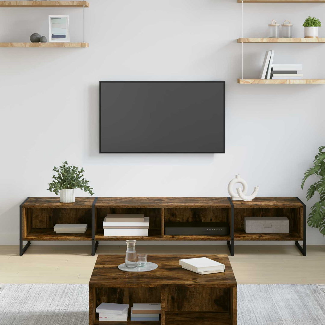 TV-skab 170.5 x 36 x 30.5 cm Røget Eg Konstrueret træ
