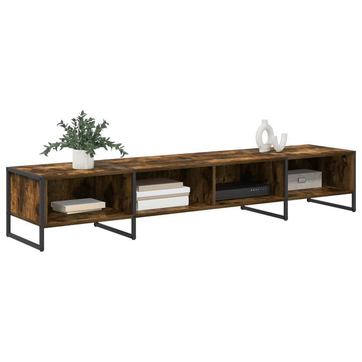 TV-skab 170.5 x 36 x 30.5 cm Røget Eg Konstrueret træ