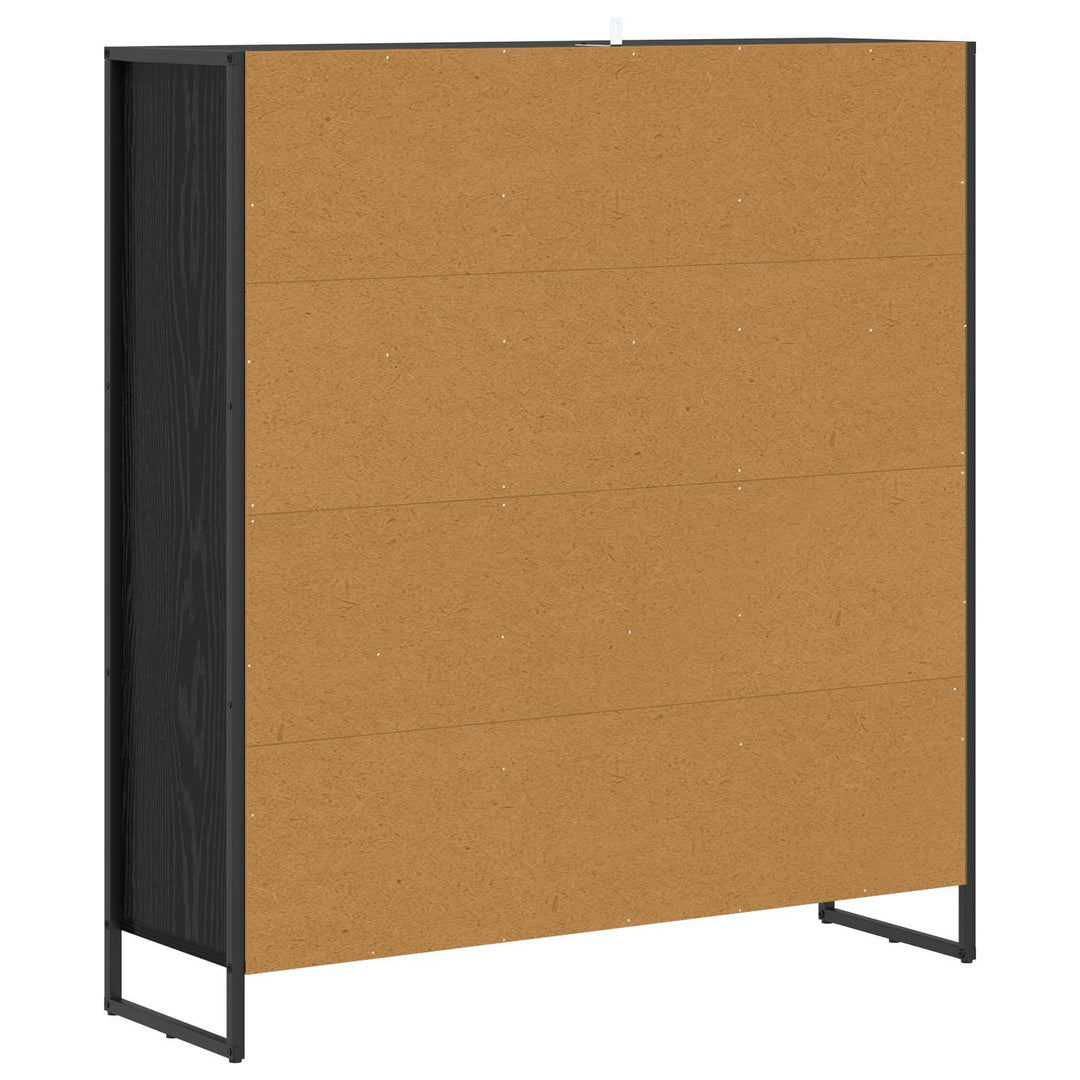 Bogskab Sort eg 99,5 x 30 x 108,5 cm Konstrueret træ
