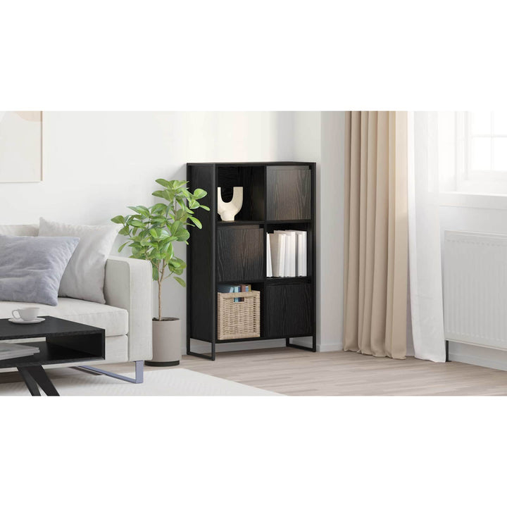 Bogskab Sort eg 68 x 30 x 108.5 cm Konstrueret træ