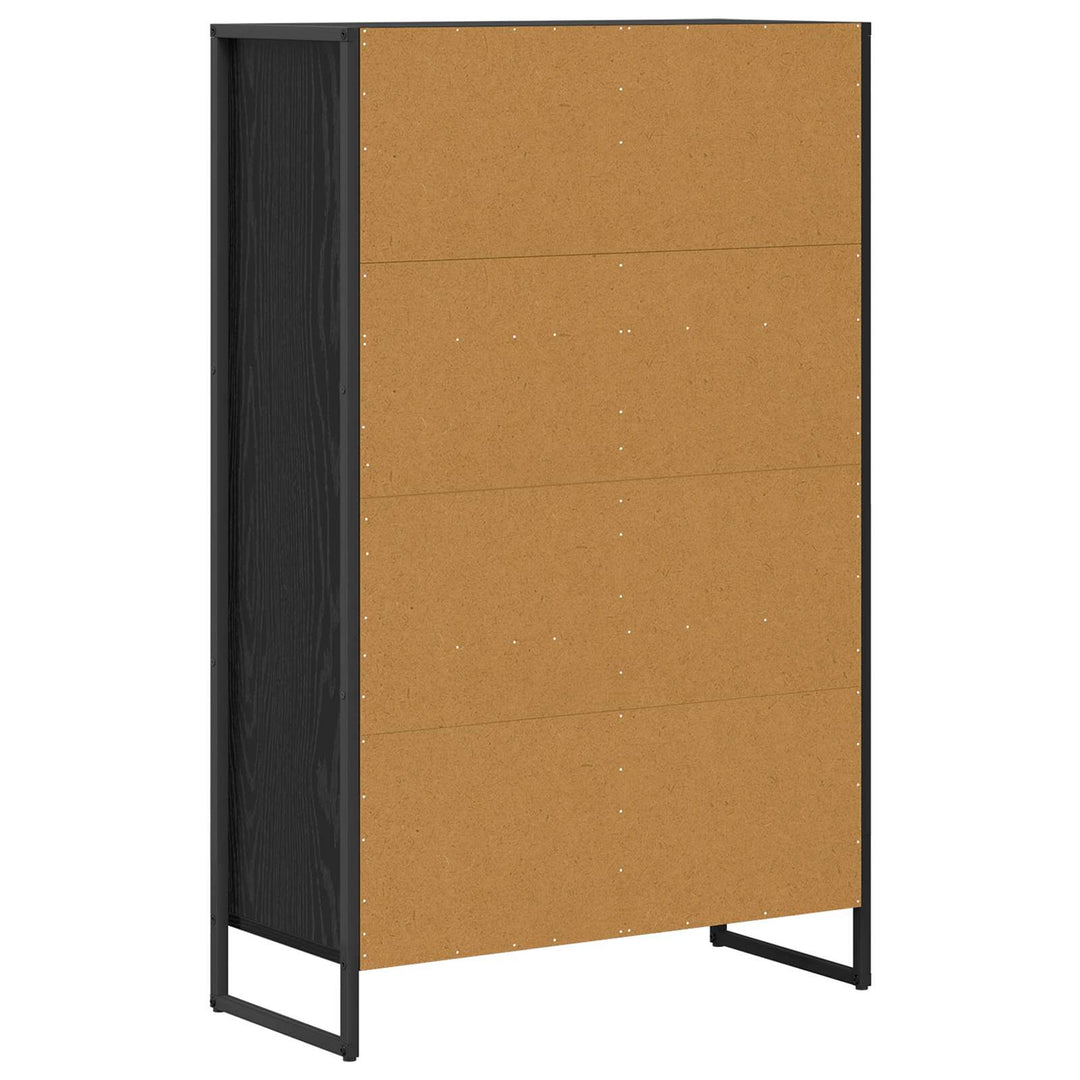 Bogskab Sort eg 68 x 30 x 108.5 cm Konstrueret træ