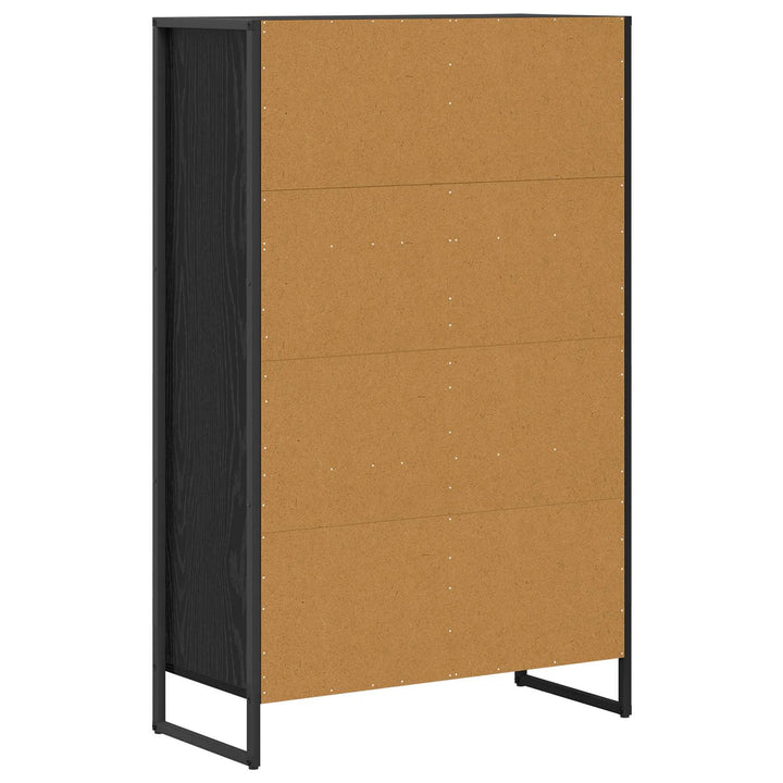 Bogskab Sort eg 68 x 30 x 108.5 cm Konstrueret træ