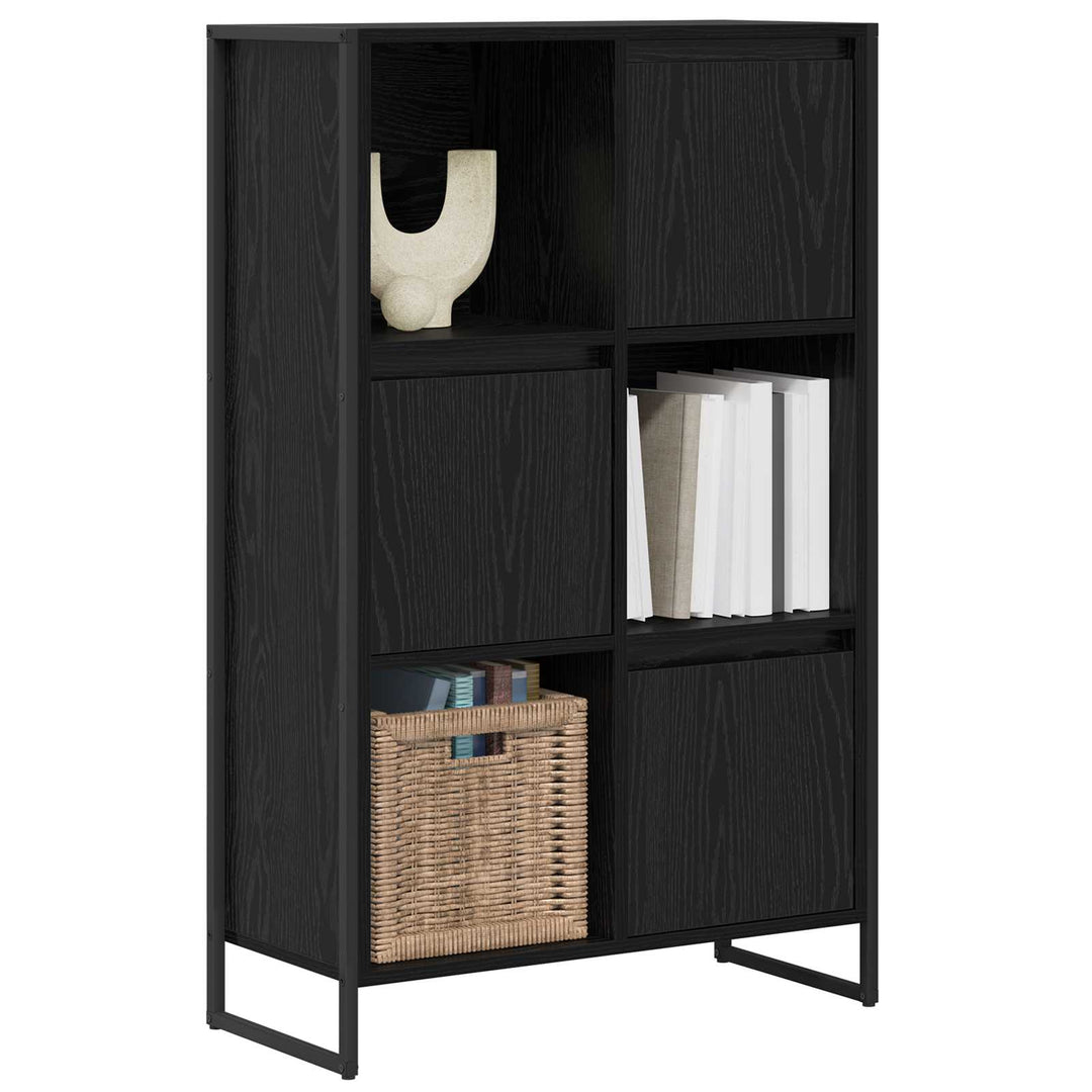 Bogskab Sort eg 68 x 30 x 108.5 cm Konstrueret træ