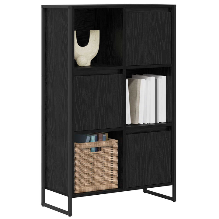 Bogskab Sort eg 68 x 30 x 108.5 cm Konstrueret træ