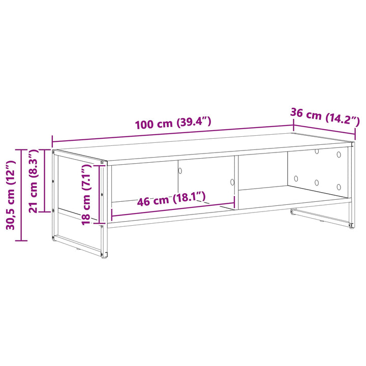 TV-skab 100 x 36,5 x 30,5 cm Artisan eg Konstrueret træ