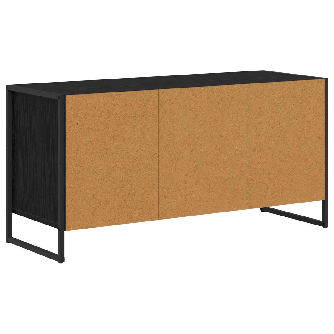 TV-skab med skuffe Sort eg 100 x 36 x 49,5 cm Konstrueret træ