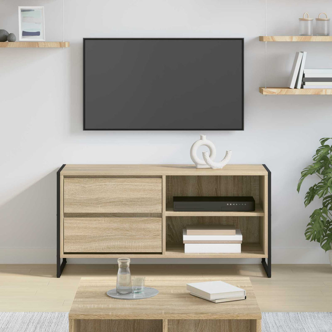 TV-skab med skuffe Sonoma 100 x 36 x 49,5 cm Konstrueret træ