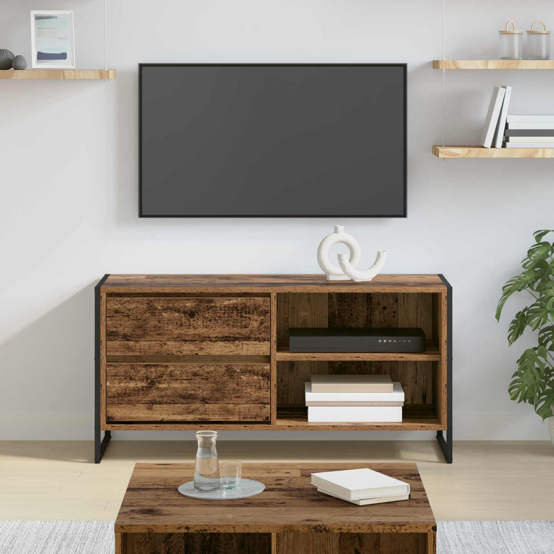 TV-skab Gammelt træ 100 x 36 x 49,5 cm Konstrueret træ