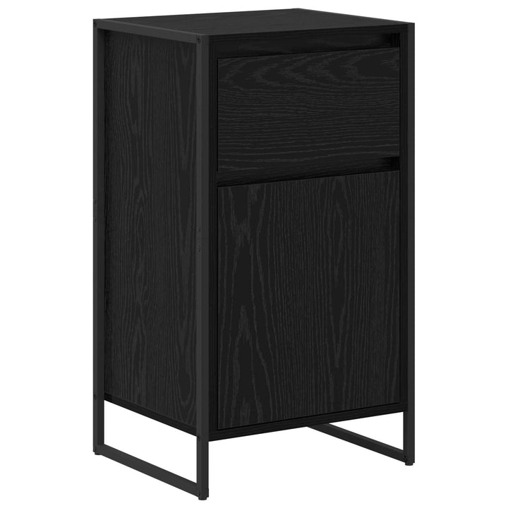 Sideboard med skuffe Sort eg 43 x 36 x 75,5 cm Konstrueret træ