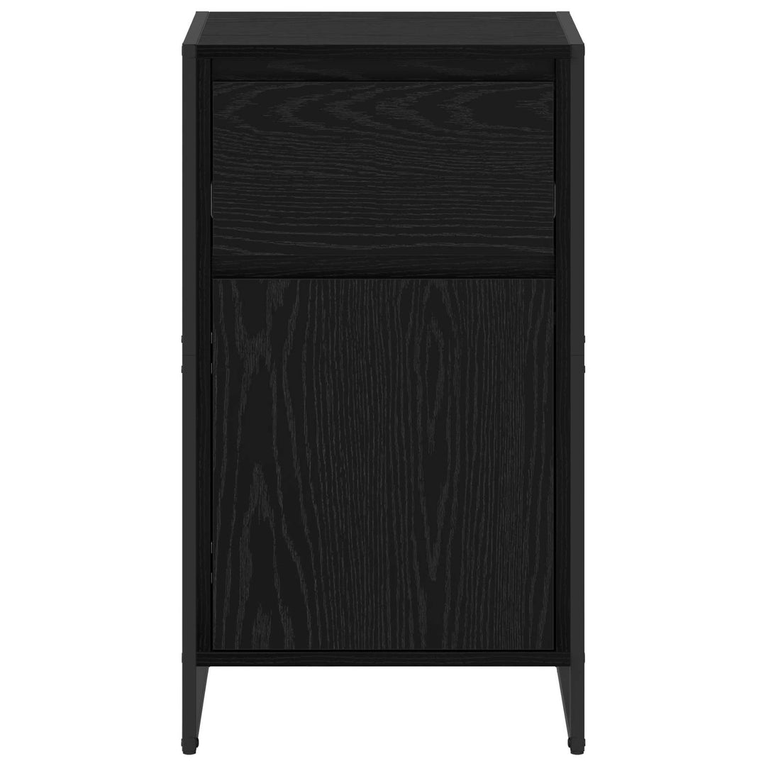 Sideboard med skuffe Sort eg 43 x 36 x 75,5 cm Konstrueret træ