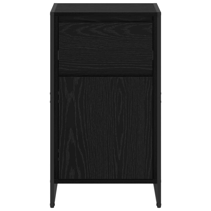 Sideboard med skuffe Sort eg 43 x 36 x 75,5 cm Konstrueret træ