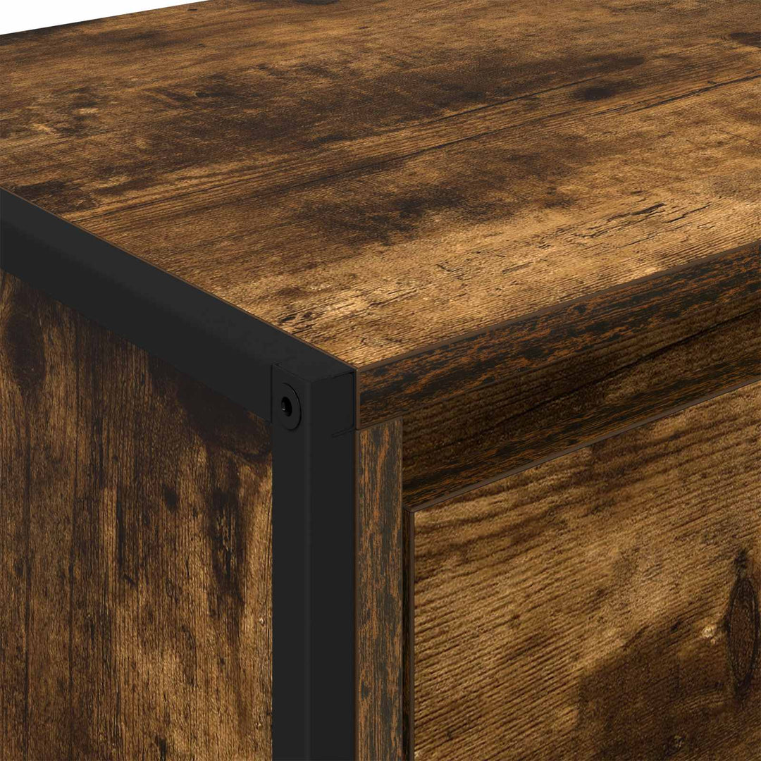 Sideboard med skuffe Røget Eg 43 x 36 x 75,5 cm Konstrueret træ