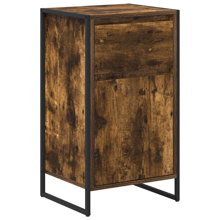 Sideboard med skuffe Røget Eg 43 x 36 x 75,5 cm Konstrueret træ