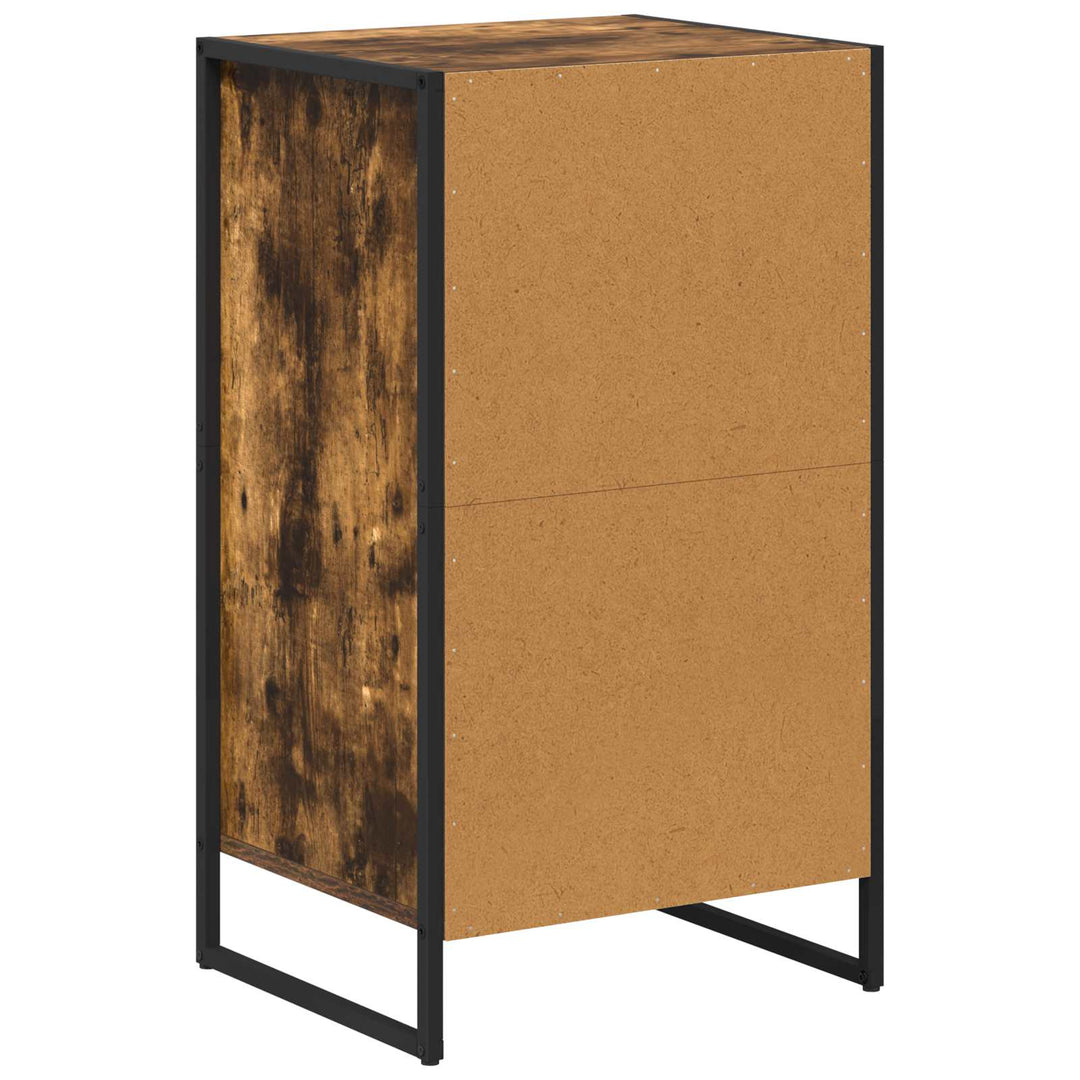 Sideboard med skuffe Røget Eg 43 x 36 x 75,5 cm Konstrueret træ
