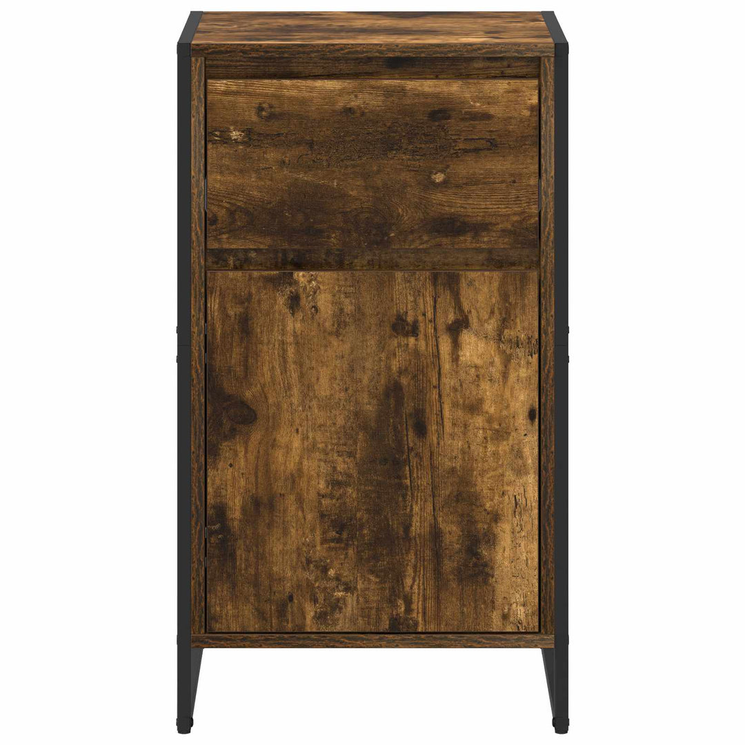 Sideboard med skuffe Røget Eg 43 x 36 x 75,5 cm Konstrueret træ
