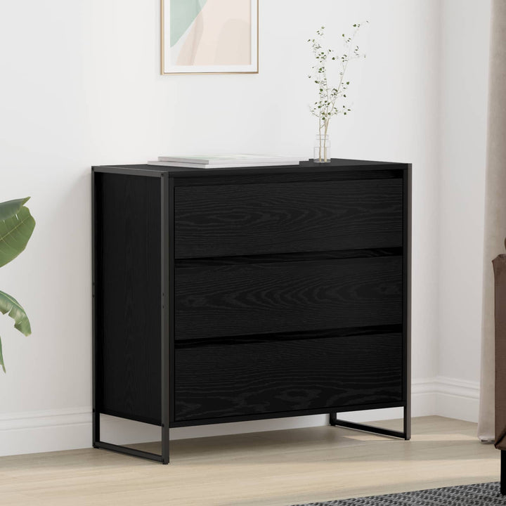 Sideboard Sort eg 79 x 36 x 75.5 cm Konstrueret træ