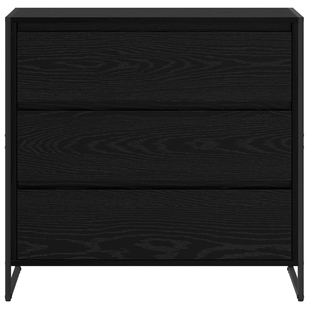 Sideboard med skuffe Sort eg 79 x 36 x 75.5 cm Konstrueret træ