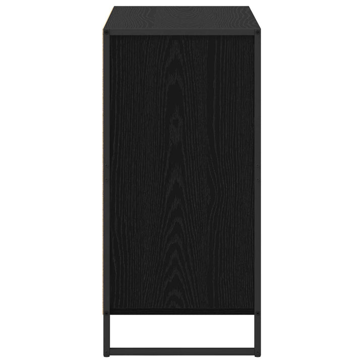 Sideboard med skuffe Sort eg 79 x 36 x 75.5 cm Konstrueret træ