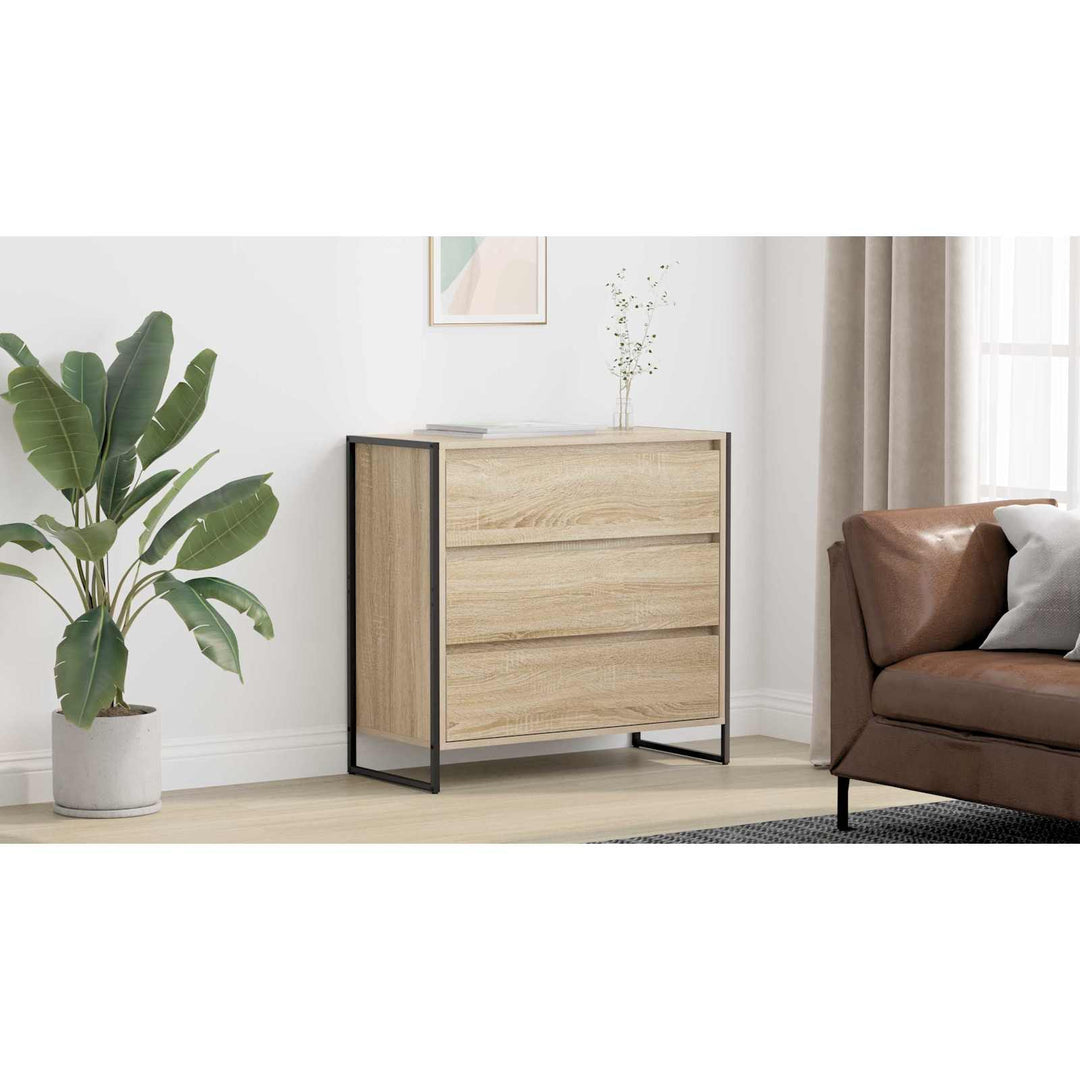 Sideboard med skuffe Sonoma 79 x 36 x 75.5 cm Konstrueret træ