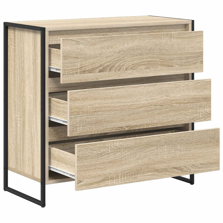 Sideboard med skuffe Sonoma 79 x 36 x 75.5 cm Konstrueret træ