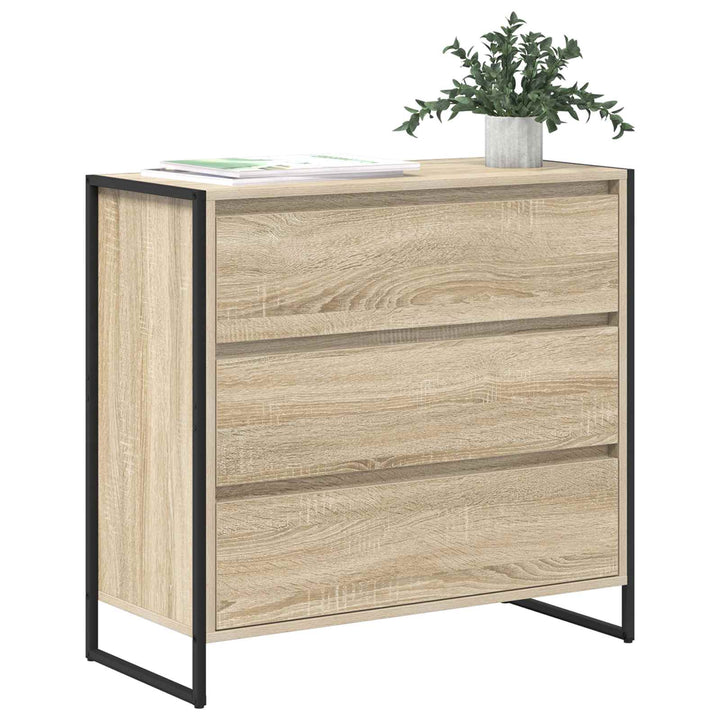 Sideboard med skuffe Sonoma 79 x 36 x 75.5 cm Konstrueret træ