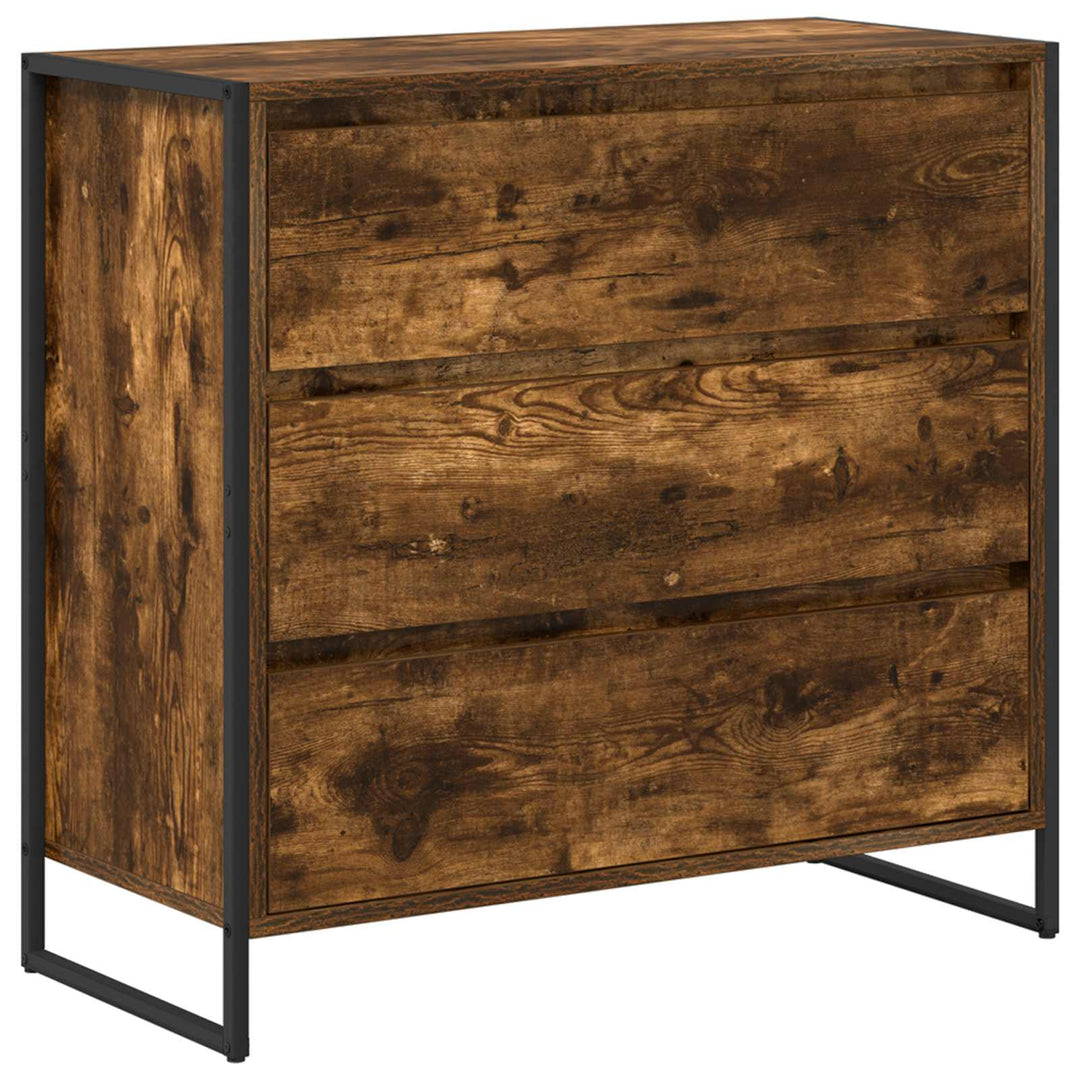 Sideboard med skuffe Røget Eg 79 x 36 x 75.5 cm Konstrueret træ