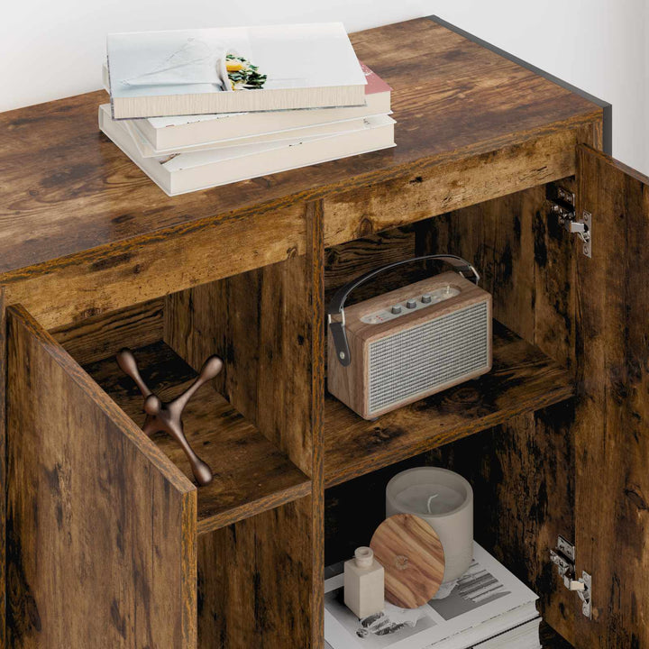 Sideskab Røget Eg 79 x 36 x 75 cm Konstrueret træ