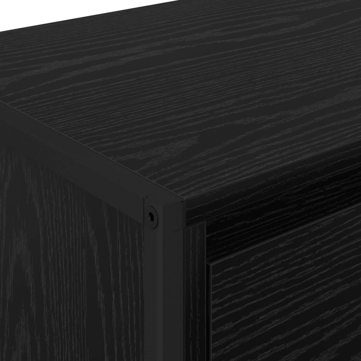 TV-skab med skuffe Sort eg 100 x 36 x 49,5 cm Konstrueret træ