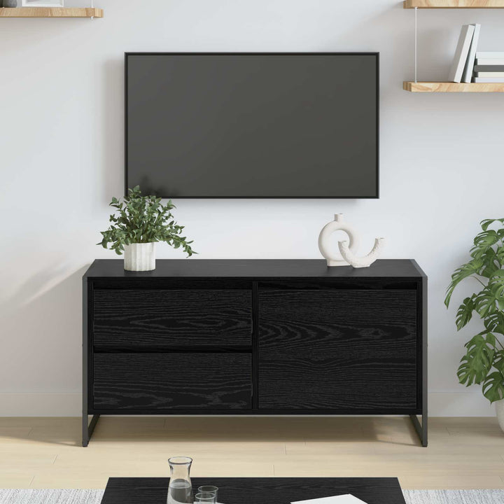 TV-skab 100 x 36 x 49,5 cm Sort eg Konstrueret træ