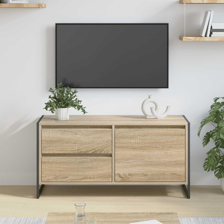 TV-skab med skuffe Sonoma 100 x 36 x 49,5 cm Konstrueret træ