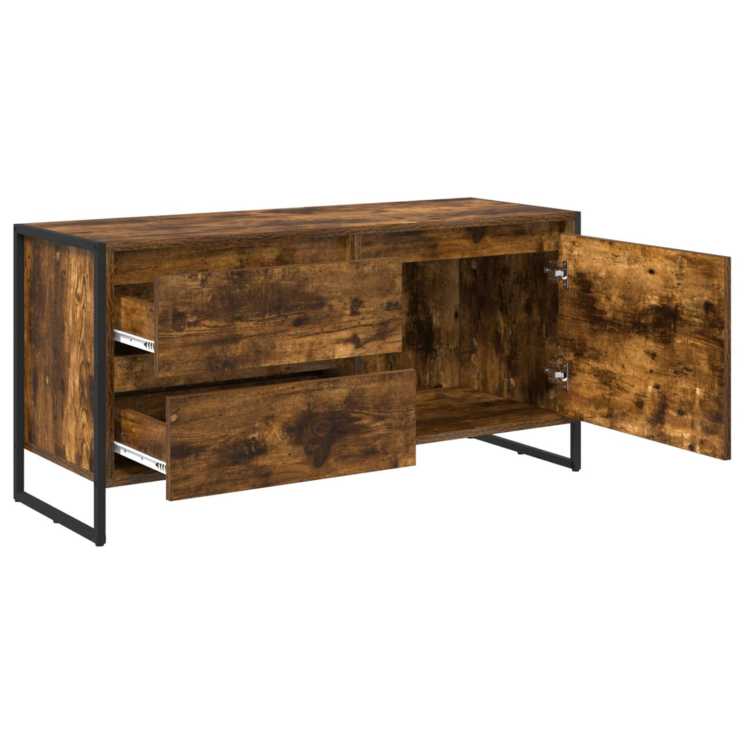TV-skab med skuffe Røget Eg 100 x 36 x 49,5 cm Konstrueret træ