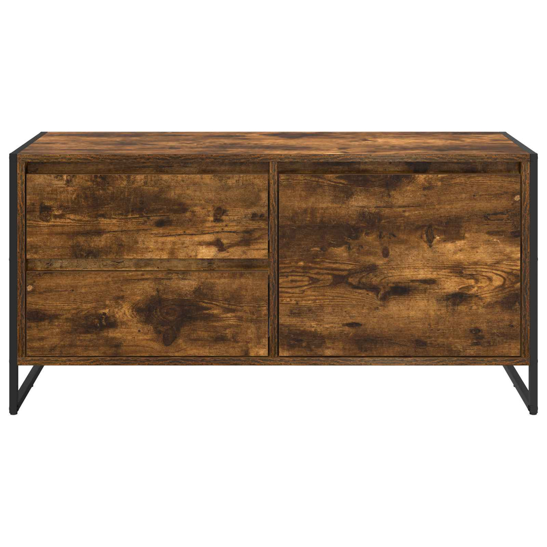 TV-skab med skuffe Røget Eg 100 x 36 x 49,5 cm Konstrueret træ