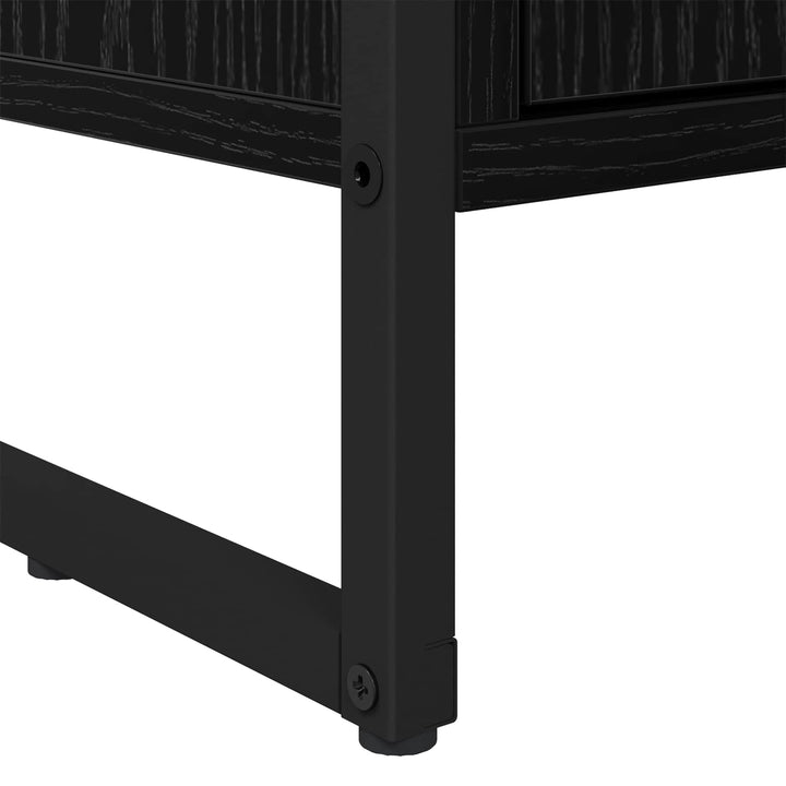 Bogskab med skuffe Sort eg 43 x 36 x 150,5 cm Konstrueret træ